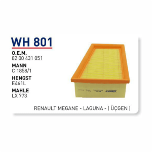 WH 801 ΟΕΜ 8200431051 HAVA FİLTRESİ