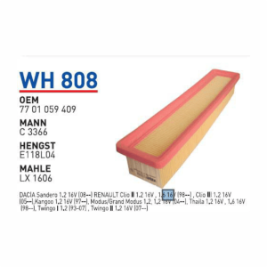 WH 808 OEM 7701059409 HAVA FİLTRESİ