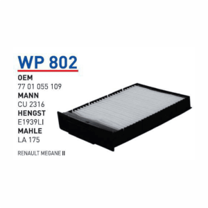 WP 802 OEM 7701055109 POLEN FİLTRESİ