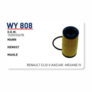 WY 808 ΟΕΜ 152092567R YAĞ FİLTRESİ