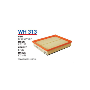 Wh313 Oem 8200259359 Renault master opel movano Otomobil hava filtre air filter