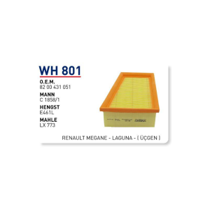 Wh801 Oem 8200431051 Renault megane laguna Otomobil hava filtre air filter