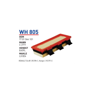 Wh805 Oem 7701044101 Renault kangoo d55 d65 Otomobil hava filtre air filter