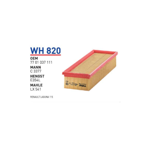 Wh820 Oem 7701037111 Renault laguna 115 Otomobil hava filtre air filter