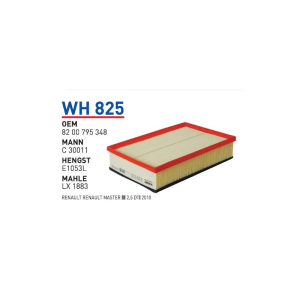 Wh825 Oem 8200795348 Renault master III 2.5 Dti 2010 Otomobil hava filtre air filter