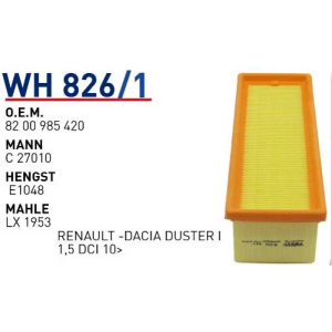 Wh826/1 Oem 8200985420 Dacıa duster II 1,5 Dci Otomobil hava filtre air filter