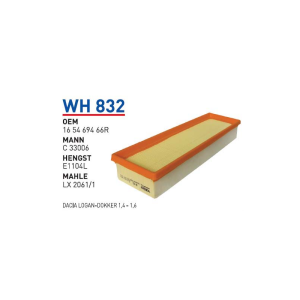 Wh832 Oem 165469466R Dacıa logan dokker 1,4-1,6 Otomobil hava filtre air filter