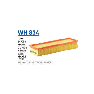 Wh834 Oem 849253 Renault R11 1.6-R18 2.1-R20 2.1 Otomobil hava filtre air filter