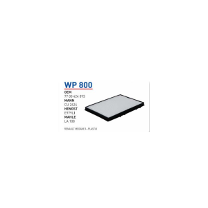Wp800 Oem 7700424093 Renault megane I Otomobil polen filtre pollen filter
