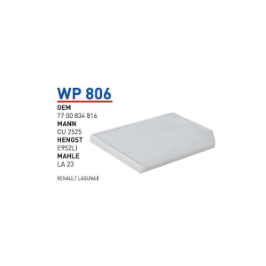 Wp806 Oem 7700834816 Renault laguna I Otomobil polen filtre pollen filter