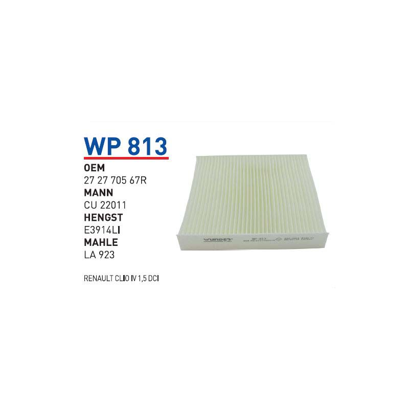 Wp813 Oem 272770567R Renault clio IV 1,5 Dci Otomobil polen filtre pollen filter