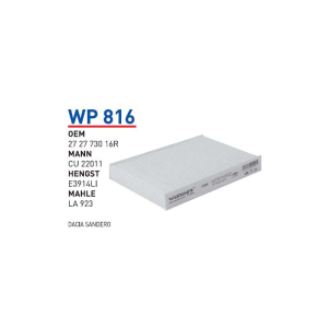 Wp816 Oem 272773016R Renault clio IV dacıa sandero II Otomobil polen filtre pollen filter