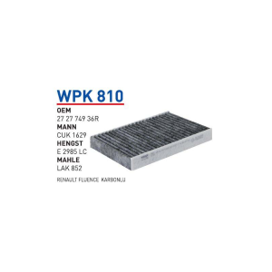 Wpk810 Oem 272774936R Renault fluence Otomobil polen filtre pollen filter