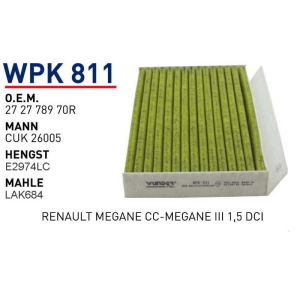 Wpk811 oem 272778970r renault megane cc megane III 1,5 dci otomobil polen filtre pollen filter