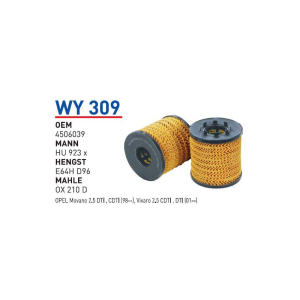 Wy309 Oem 4506039 Renault master 2.2 Dtı Otomobil yağ filtre oil filter