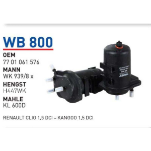 Wb800 Oem 7701061576 Renault clio kangoo Otomobil yakıt filtre dizel fuel filter diesel