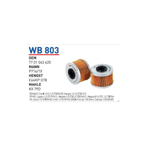 Wb803 Oem 7701043620 Renault kangoo express C443 Otomobil yakıt filtre dizel fuel filter diesel