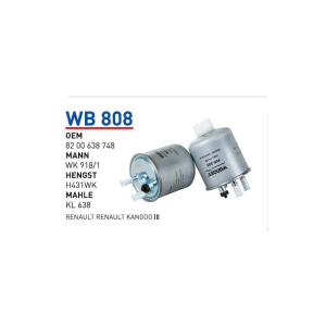 Wb808 Oem 8200638748 Renault kangoo III Otomobil yakıt filtre dizel fuel filter diesel
