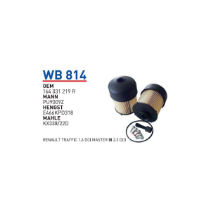 Wb814 Oem 164031219R Renault trafic 1.6 dci master III 2.3 dci Otomobil yakıt filtre dizel fuel filter diesel