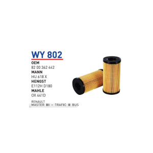 Wy802 Oem 8200362442 Renault master III trafic II Otomobil yağ filtre oil filter