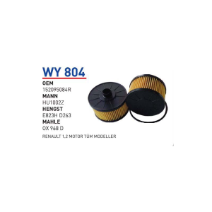 Wy804 Oem 152095084R Renault clio IV kangoo megane III Otomobil yağ filtre oil filter