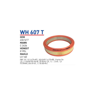 Wh607T Oem 4361617 Fiat murat 131 1.3 1.6 (74-87) Otomobil hava filtre air filter