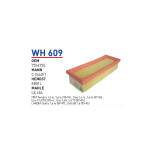 Wh609 Oem 7554755 Fiat uno tempra 1.4 ie,1.6 ie (90-96) Otomobil hava filtre air filter