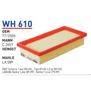 Wh610 Oem 7712505 Fiat tempra tipo enj 1.6ie (90-96) Otomobil hava filtre air filter