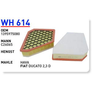 Wh614 Oem 1395975080 Fiat ducato 2,3 d Otomobil hava filtre air filter