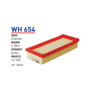 Wh654 Oem 5183269 Fiat panda II punto II 1,1-1,2 Otomobil hava filtre air filter