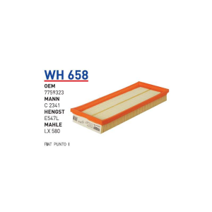 Wh658 Oem 7759323 Fiat punto I panda I 1,1-1,2 Otomobil hava filtre air filter