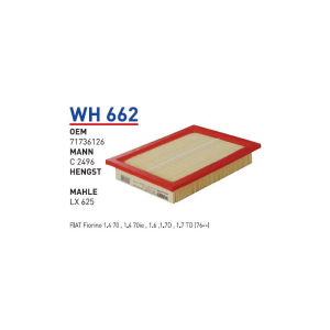 Wh662 Oem 71736126 Fiat fiorino 1.4 70 1.4 70 ie Otomobil hava filtre air filter