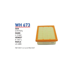 Wh673 Oem 51977574 Fiat 500 X 1,4-1,6-2,0 multıjet Otomobil hava filtre air filter