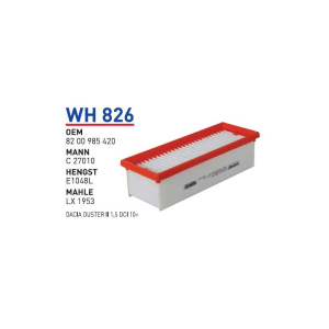 Wh826 Oem 8200985420 Dacıa duster II 1,5 Dci 10 Otomobil hava filtre air filter