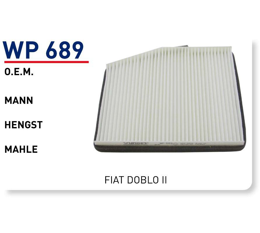 Wp689 Οem 000000 Fiat doblo II Otomobil polen filtre pollen filter