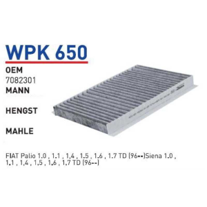 Wpk650 Oem 7082301 Fiat albea palio siena Otomobil polen filtre pollen filter