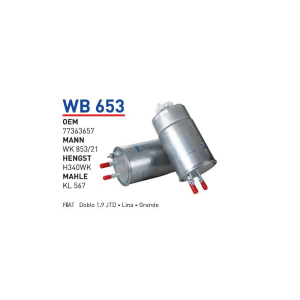 Wb653 Oem 77363657 Fiat doblo 1,9 jtd Otomobil yakıt filtre dizel fuel filter diesel