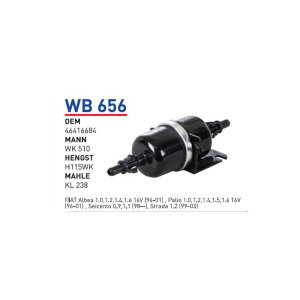 Wb656 Oem 46416684 Fiat albea palio siena Otomobil yakıt filtre benzin fuel filter gasoline