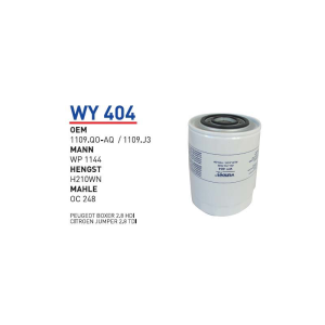 Wy404 Oem 1109.QO-AQ/1109.J3 Fiat ducato Otomobil yağ filtre oil filter