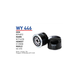 Wy446 Oem 8094872 Fiat ducato Otomobil yağ filtre oil filter
