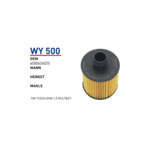 Wy500 Oem 6000626025 Fiat egea 500 X doblo 1,3 multijet Otomobil yağ filtre oil filter
