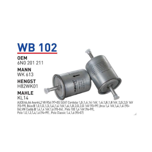 Wb102 Oem 6N0201211 Volkswagen polo audi A6 seat Otomobil yakıt filtre benzin fuel filter gasoline