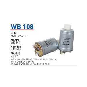 Wb108 Oem 6NO127401C Volkswagen caddy polo seat Otomobil yakıt filtre dizel fuel filter diesel