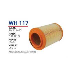 Wh117 Oem 044129620 Volkswagen caravelle T4 Otomobil hava filtre air filter