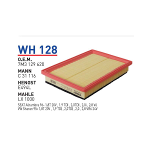 Wh128 Oem 7M3129620 Volkswagen sharan Otomobil hava filtre air filter