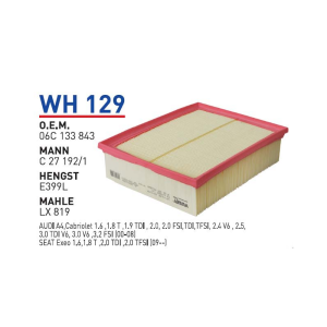 Wh129 Oem 06C133843 Volkswagen passat 07 Otomobil hava filtre air filter