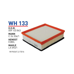 Wh133 Oem 059133843 Volkswagen passat 2.5 TDİ V6 Otomobil hava filtre air filter