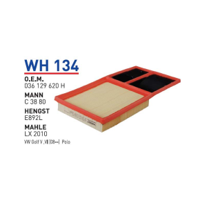 Wh134 Oem 036129620 Η Volkswagen caddy golf Polo Otomobil hava filtre air filter