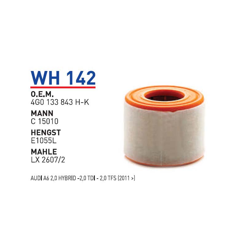 Wh142 Oem 4G0133843 Η-K Volkswagen audi̇ A6 hybri̇d Otomobil hava filtre air filter