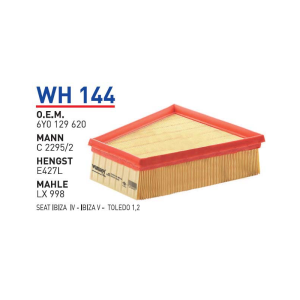 Wh144 Oem 6Y0129620 Volkswagen seat ıbiza toledo Otomobil hava filtre air filter